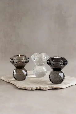 Cloud T-Light Candle Holder - Light Smoke