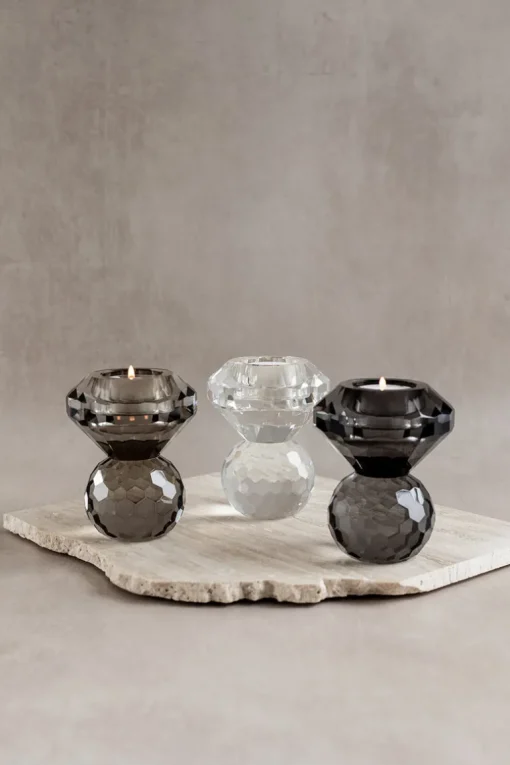 Cloud T-Light Candle Holder - Light Smoke