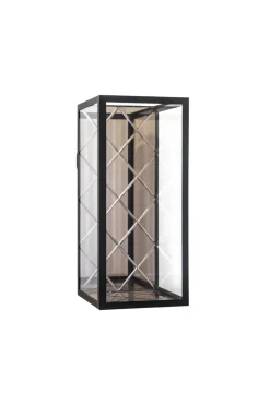 Harlequin Lantern - Bronze Mirror, Black Frame Medium - wall mounted (20*20*45)
