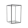Harlequin Lantern - Clear Mirror, Black Frame Small (20*20*30)