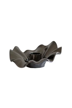 Lea Candle Holder - Black chrome