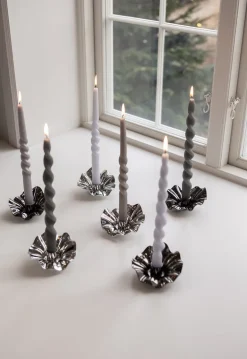 Lea Candle Holder - Black chrome