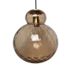 Lily Pendant Lamp - Brown - Brass Metal Harlequin Large