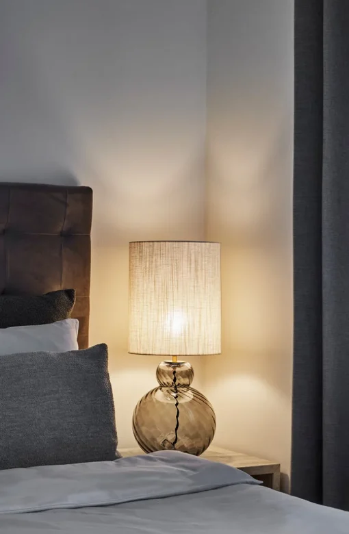 Lily Table Lamp - Brown Swirl
