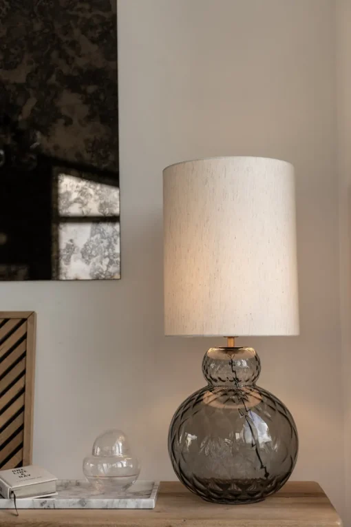 Lily Table Lamp - Grey Harlequin