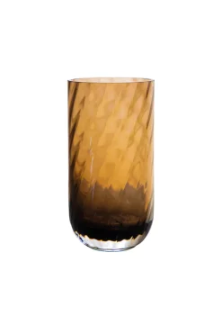 Meadow Swirl Cylinder Vase - Amber Small