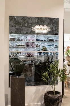 Shade Mirror - Grey/Blue Antique Rectangular