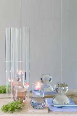 Shadow Square Candle Holder - Rose