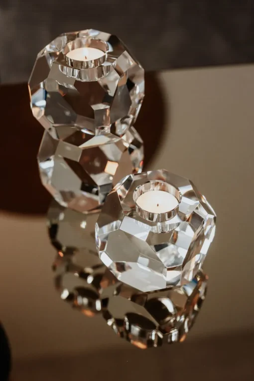 Sky T-Light Candle Holder - Clear Stacked