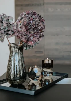 Storm T-Light Candle Holder - Light Smoke Single