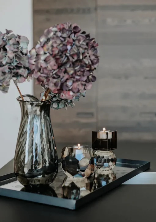 Storm T-Light Candle Holder - Light Smoke Single
