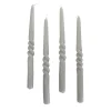 The Curly Candle Collection - Packed with 4 Pieces per box - Thunder Grey Middle Curled