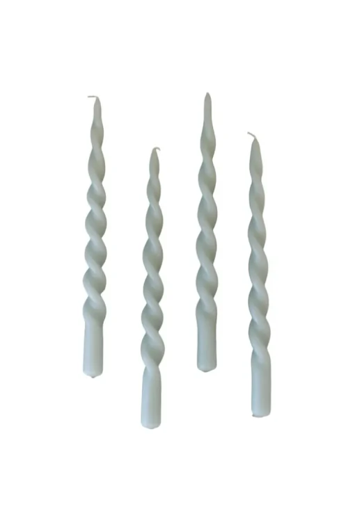 The Curly Candle Collection - Packed with 4 Pieces per box - Essential Emerald Fully Curled