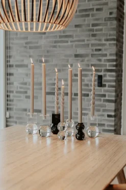 The Curly Candle Collection - Packed with 4 Pieces per box - Thunder Grey Middle Curled