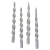 The Glossy Candle Collection - Packed with 4 pieces per box - Thunder Grey Fully Curled