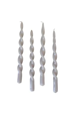 The Glossy Candle Collection - Packed with 4 pieces per box - Thunder Grey Fully Curled