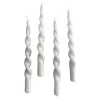 The Pearl Candle Collection - Packed with 4 Pieces per box - Silver Grey Pearl Fully Curled