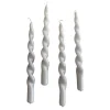 The Pearl Candle Collection - Packed with 4 Pieces per box - Grey Pearl Fully Curled