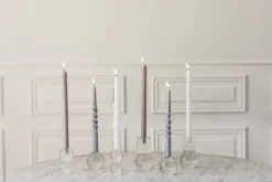 The Pearl Candle Collection - Packed with 4 Pieces per box - White Pearl Middle Curled